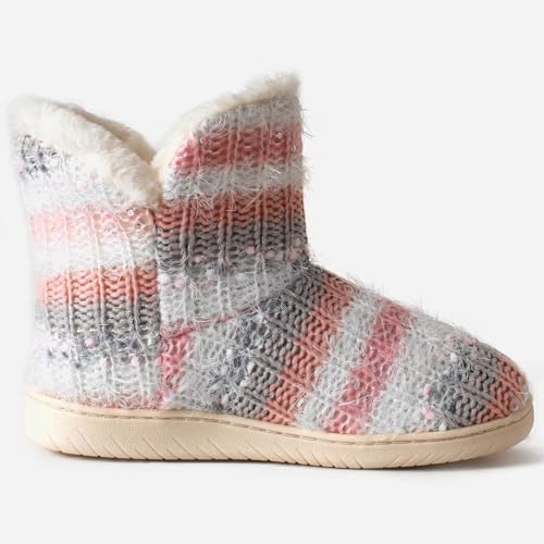 Slipper Boots Women Knit Plush Lining Winter House Shoes Memory Foam Indoor Outdoor3