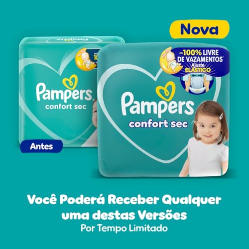Fralda Pampers Confort Sec XG 148 Unidades,... glide