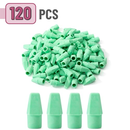 Image of Mr. Pen- Pencil Erasers Toppers, 120 Pack, Green, Erasers for Pencils | Pencil Top Erasers, Pencil Eraser