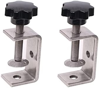 BOLWHAO Heavy Duty C-Clamp Tiger Clamp Wood Clamps Stainless Steel C-Clamp for Welding Carpenter Building Household Mount G-Clamp With Wide Jaw Openings 2PCS