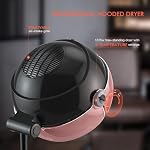 TASALON Ionic Hooded Hair Dryer, 1875W Professional Standing Hair Dryer Bonnet with 3 Temperature Settings, Height Adjustable Rolling Hair Dryer on Wheels, Sit Under Hair Dryer for Home & Salon, Pink
