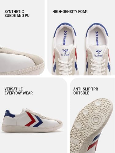 Image of hummel Classic Triumph Casual Suede Sneaker for Men Lightweight with Synthetic Suede Enhanced Comfort Cushioned Insole and Slip-Resistance Work and Play Business Casual Shoes