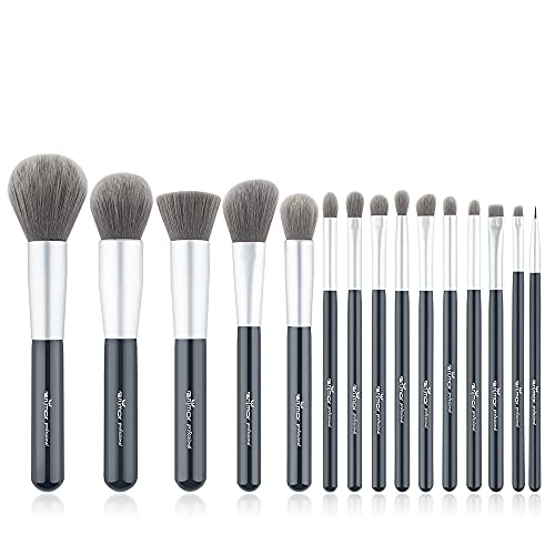 Anmor 15Pcs Makeup Brush Set, Professional Powder Blush Foundation Kabuki Contour Highlighter Eyeshadow Brushes Kit, Premium Shading Blending Contouring Creasing Makeup Tools Anmor 15Pcs Makeup Brush Set, Professional Powder Blush Foundation Kabuki Contour Highlighter Eyeshadow Brushes Kit, Premium Shading Blending Contouring Creasing Makeup Tools