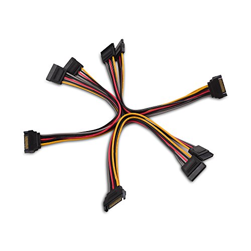 Cable Matters 3-Pack 15 Pin Sata Power Splitter Cable 8 Inches, Sata Power Y-Splitter Cable, Sata Splitter #TOP9
