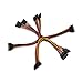 Cable Matters 3-Pack 15 Pin SATA Power Splitter Cable 8 Inches, SATA Power Y-Splitter Cable, SATA Splitter