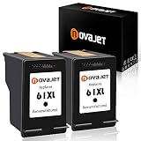 Novajet 2 Black Ink Cartridge Replacement for 61 61XL for Deskjet 1000 2540 3050 Envy 4500 5530 5534