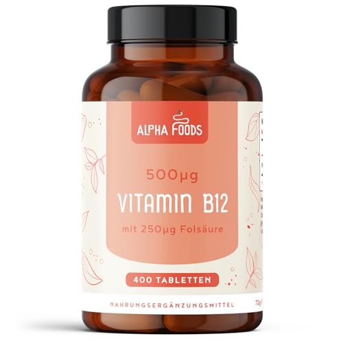 Vitamin B12 hochdosiert | 400 vegane Tabletten für 1+ Jahr Versor...