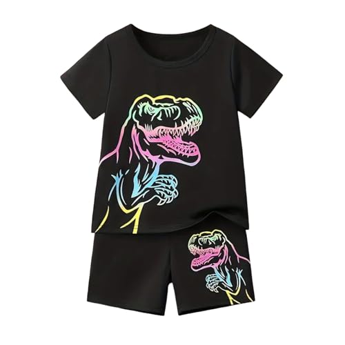 Generico Pigiama Estivo per Ragazzi E Ragazze Tuta da Jogging Bambini con Maglietta Pantaloni 2 Pacco Anime Pigiami Set A Lunghe Comodo Abbigliamento Casa Idee Regalo Lui