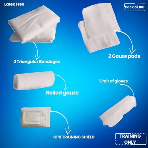 Image of CPR & First Aid Training Kits, Triangular Bandages 100-Pack | MCR Medical