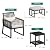 YITAHOME 5-Piece Patio Furniture Sets Wicker Furniture Set, Outdoor Conversation Sectional with Ottoman for Backyard Poolside, Garden(Black)