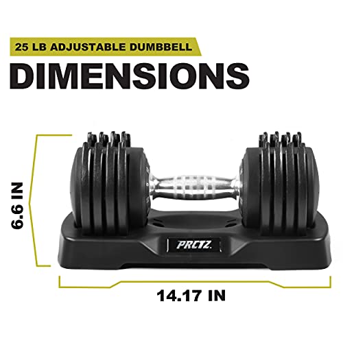 Prctz Adjustable Dumbbell, Single - Available In 25Lb & 55Lb (25) #TOP1