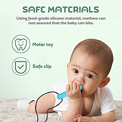 Healifty 2 pçs colar de mastigação sensorial de silicone pingente de mastigação brinquedos para mord