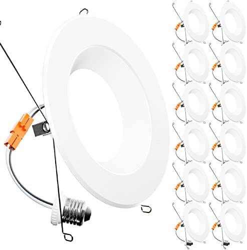 Sunco LED Recessed Lighting 6 Inch, 12 Pack 5000K Daylight 50,000 Hour Lifetime, Dimmable Can Lights, Baffle Trim, 13W=75W, 1050LM, Damp Rated, Retrofit Installation - UL Certified