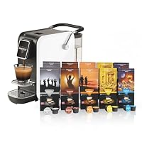 Martello Bundle | SMART KAPSELMASCHINE Weiß + PROBIERSET | UTZ Zertifiziert | Nachhaltig und Fair | Probierset mit 100 Kapseln (10 x 10) | Kaffeemaschine ist ausschließlich mit Martello Kaffeekapseln – Ansicht 1