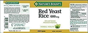 Nature's Bounty Red Yeast Rice 600 mg Capsules 250 ea (Pack of 2) image 4