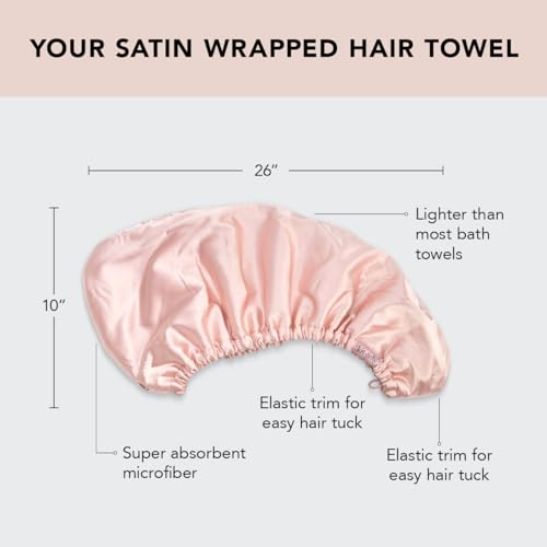 Kitsch 0819677028282 Satin Wrapped Microfiber Hair Towel Wrap thumb #2