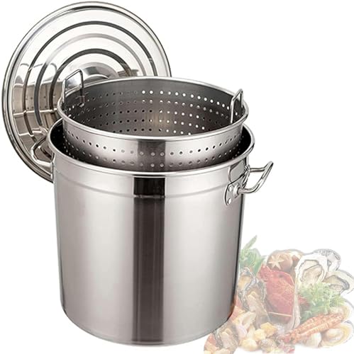 Stainless Stock Pot with Strainer Basket