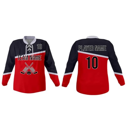 Image of SGS Sports Gear Custom Hockey Jersey, Personalized Reversible or Standard Design with Name & Number, Hockey Jersey