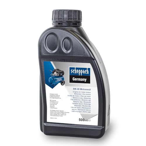 Scheppach Original Motorenöl 500ml | Kompressorenöl SAE 5W-40 | Ultra Performance Longlife Öl für Inverter, Stromerzeuger & Druckluftkompressor | Hochwertiges Wartungszubehör