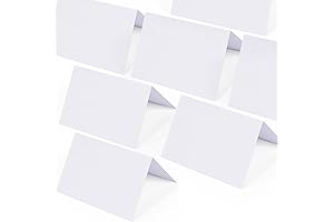 Place Cards for Table Setting- 50 Pack White Blank Tent Place Cards...