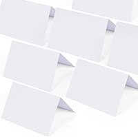 Vista 1 de Tarjetas de lugar para la configuración de la mesa - 50 piezas de tarjetas de lugar blancas en blanco para bodas, tiendas de nombre, tarjetas