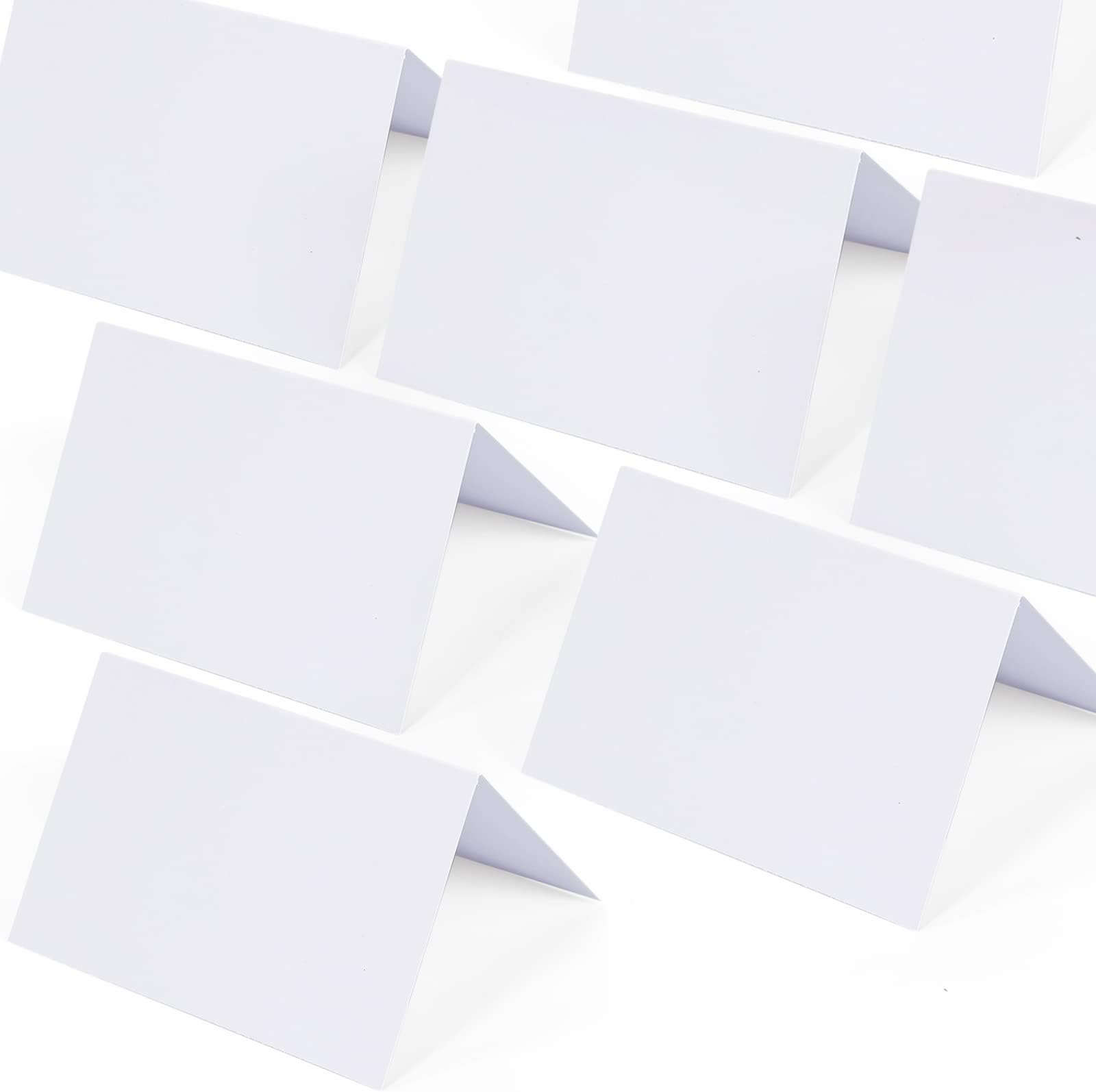 Place Cards for Table Setting - 50 Pcs White Blank Tent Place Cards for Weddings, Name Tents Placecards 3.7" x 2.48"(Folded)