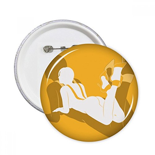 Badge bouton DIYthinker femme ronde broche multicolore taille L pour décoration de vêtement