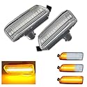 Kakulkomen 2 Stück Blinker Seitenspiegel LED kompatibel mit Au-di A8 A8L S8 4E D3 mk2 Quattro 2003-2009-4E0949127/8 (Kristall)