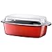 Produktbild Silit Energy Red Bräter Induktion 39 x 22 x 15 cm, Schmortopf mit Glasdeckel 5,3l, Silargan Funktionskeramik, backofenfest, rot