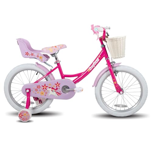 JOYSTAR Einhorn 18 Zoll Kinderfahrrad für 5-8 jährige Mädchen, 18 Zoll...