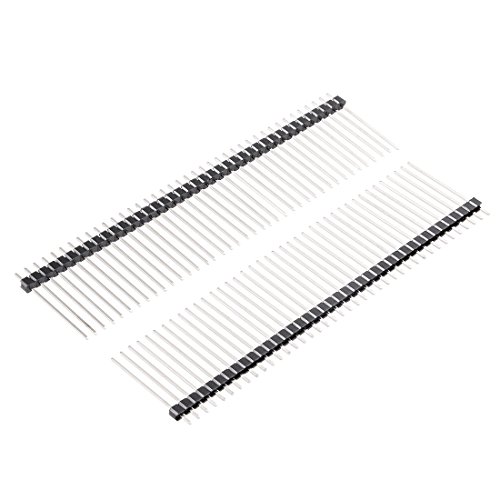 One-Day Sale: Up to 60% Off uxcell 30Pcs 2.54mm Pitch 40-Pin 25mm Length One Row Straight Connector Pin Header Strip for Arduino Prototype Shield