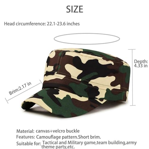 12Pcs Military Decorations Hats,Kids Birthday Army Cadet Party Cap,Bulk Camo Costume Favors Hat for Soldier Boys2