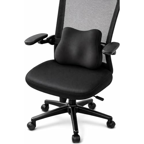SKY-TOUCH Office Chair Lumbar Support Cushion Memory Foam Backrest Ergonomic Lumbar Support Cushion Relieves Sciatica and Lower Back Discomfort Breathable 3D Mesh Fabric 30x10x39