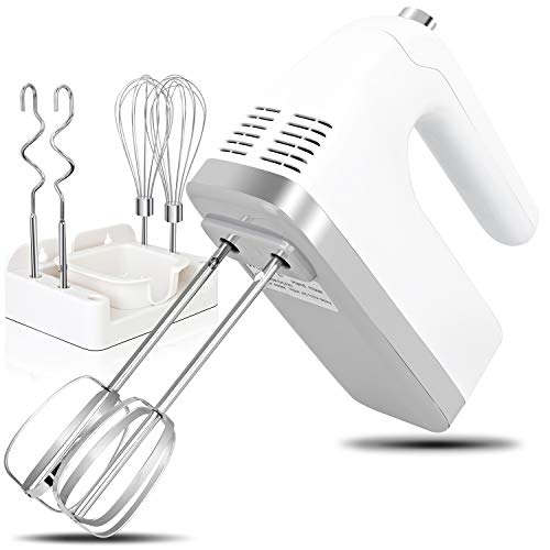 WELLIFE 9-Speed Electric Hand Mixer with Digital Screen, 400W Kitchen Handheld Mixer withÂ 6 Stainless Steel Attachments and Storage Case, Powerful Turbo and Timer, Perfect for Mixing Cakes