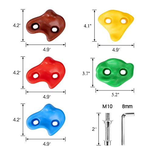 Topnew 25Pcs Rock Climbing Holds For Kids, Large Climbing Holds For Play Set, Swingset - Adult Rock Wall Holds With Mounting Hardware For Indoor Outdoor Rock Climbing Wall #TOP4