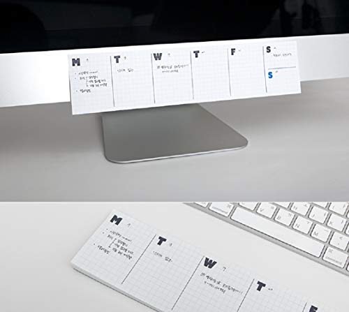 Jstory Columnar Sticky Planner Large noir : planning autocollant de bureau
