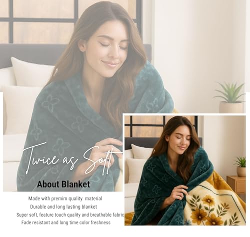 Image of VAS COLLECTIONS Premium Soft Mink Blanket 4.1 Kg, 700 GSM | Luxurious Plush Fleece Heavy Winter Blanket for Double Bed | Ultra Soft, Warm & Cozy Blanket for All Seasons (218 x 224 cm) (Multicolor 2)