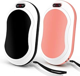 Hand Warmers 2 Pack, Reusable Hand Warmers Rechargeable 10000mAh USB Power Bank 3 Heat Levels, Electric Hand Warmer Double-Sided Heating Great for Winter, Outdoor Sports, Warm Gift