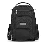 JuJuBe Diaper Bag, Travel Backpack with Portable Changing Pad, Stroller Hooks & Pockets for Baby Bottles, Diapers, Pacifier, Wipes, Snacks, & Daily Essentials, Mommy Carrier, Be Right Back - Black