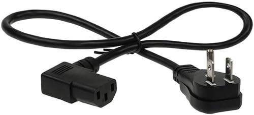 Miniatura 2 de SF Cable Cable de alimentación estándar NEMA 5-15P a C13 de 2 pies 18AWG en ángulo recto en ambos lados