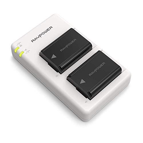 NP-FW50 RAVPower Camera Batteries Charger Set for Sony A6000 Battery A6400 A6300 A6500 A7 A7II A7RII A7SII A7S A7S2 A7R A7R2 A55 A5100 RX10 Accessories (2-Pack, Micro USB Port, 1100mAh) NP-FW50 RAVPower Camera Batteries Charger Set for Sony A6000 Battery A6400 A6300 A6500 A7 A7II A7RII A7SII A7S A7S2 A7R A7R2 A55 A5100 RX10 Accessories (2-Pack, Micro USB Port, 1100mAh)