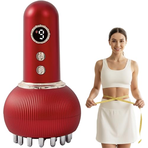 Paiaito Lymphatic Drainage Massager & Anti Cellulite Massage Tool, Helps Reduce Stretch Marks & Cellulite, for Legs, Arms & Belly, Body Sculpting Machine with Microcurrent, Light, Heat & Vibration