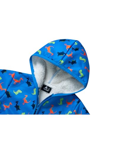 Image of V VALANCH Toddler Fleece Jacket Boys Girls Zip Up Hoodie Sweatshirt | Full Fleece Lining Throughout, Thick Warm, Cartoon, for Casual, School, Outerwear, Winter