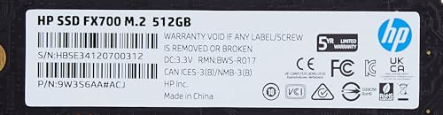 Image of HP FX700 512GB NVMe Gen4x4 7000 MB /s,m2 ssd,4 tb ssd,nvme,pcie 4.0,gen4 ssd