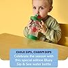 The First Years Sip & See Holiday Bluey Toddler Water Bottle - Includes Floating Charm - Spill Proof Toddler Cup with Straw - Dishwasher Safe with Flip Top Straw Cover - 13 Oz
