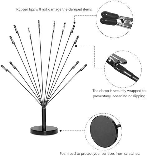 Maptipjoy Photo Tree Holder with Metal Base,12 Clips Flexible & Durable Branches Money Trees Gift Card Holder with Clips,Picture Trees to Hold Photos for Christmas Wedding Greeting Birthday Party Gift by maptipjoy - Image 2