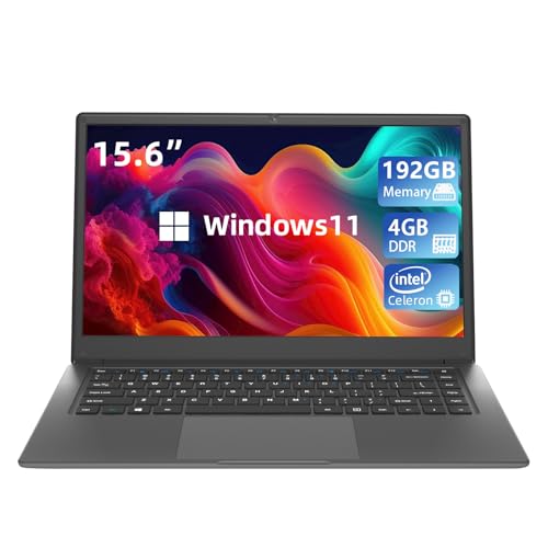 Image of 15.6 inch Laptop Computer,Celeron N4020,4GB RAM and 192GB SSD,Windows 11 Laptop Computers with FHD 1920 * 1080 IPS Display Notebook PC,Slim and Lightweight Notebook,Work and Students laptops,Gray, WPS