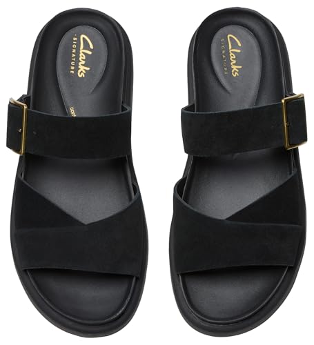 Clarks Womens Aristella Mule Sandal, Black Sde, 6 UK - Image 5