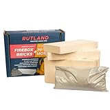 Rutland Fire Brick & Mortar Kit, Dry Mix 211 Refractory Mortar, Masonry & Fire Brick Cement, Repair Fireplaces, Fire Pits & Wood Stoves, Heat Rated 2550F (FireBrick & Mortar)