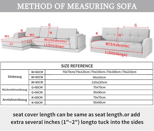 IMSGVIFO Samt Sofabezug 1 2 3 4 Sitzer, L Form Sofaüberwurfe, Ecksofa Sofa überzug Pets Dog Couch überzug Anti-rutsch Sofaschutz, Ultra Weicher Sofaschoner
